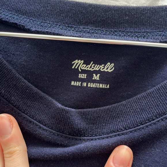 Navy Madewell Cotton Tee - Picture 3 of 7